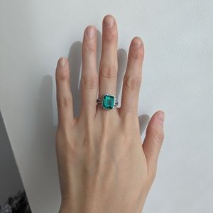 925 emerald ring